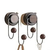 Ganchos de succión para baño, 5 kg, montaje en pared, gancho doble para bata, reutilizable, instalación rápida, soporte para toallas de ducha y cocina (B)