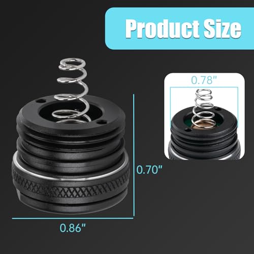 Image of 747013 Flashlight Tail End Switch Replacement for LED Flashlight | Flashlight Tail Cap Switch Replacement Fit LED, HL, HP & HPL Models;Easy to Install, Reliable Durable Construction