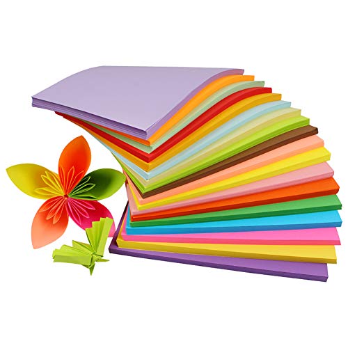 100 Sheets A4 10 Colored Origami Paper Handmade Folding Paper Rec...
