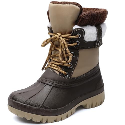 festooning Boys' Winter Snow Boots Waterproof - Warm Anti-Slip Kids' Boots