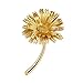 Produktbild FENICAL Sonnenblumen Brosche Trendy Legierung Breastpin Abzeichen Floral Cartoon Anstecknadel Für Frauen Mädchen Pullover Schal Schal Rucksack Decor (Golden)