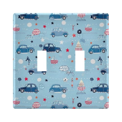 UMIRIKO Carton Car Light Switch Cover Plate Covers Decorative Double Toggle Home Decor 202a8615