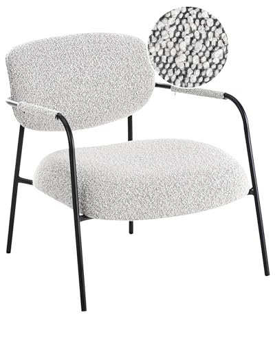 Image of Beliani Armchair Fabric Black with Metal Legs Perfect for Both a Bedroom and a Living Room, AUSVIKA