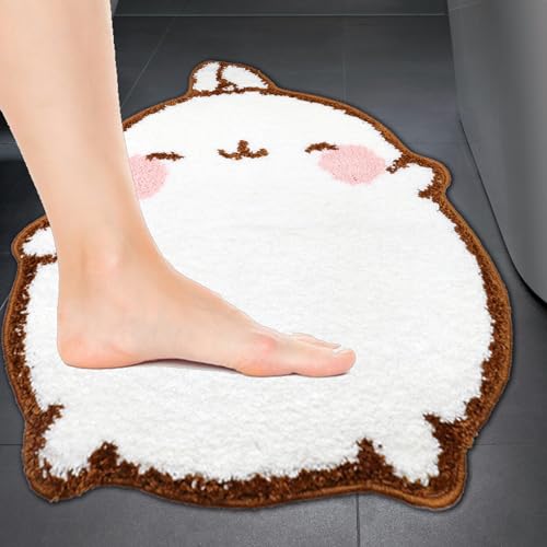 6vibes Tapis de Bain antidérapant, Tapis Absorbent Multifonctionnel - Polyester, Lavable en Machine, 55x75 cm - Idéal pour Salle de Bain, Cuisine, Chambre à Coucher - Cadeau Parfait