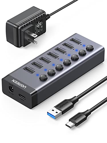 USB 3.0 7ポートハブ 電源アダプタ付き Amazon.co.jp: UGREEN USB ハブ 7ポート3.0 hub 5Gbps高速伝送 セルフ