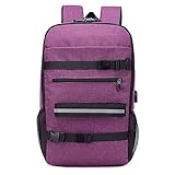 Nirmon Skateboard Backpack Anti-Theft Password Lock USB Charging Shoulder Bag for Travel Leisure...