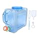 Masyrt Water Storage Jug 5L Vertical,5L Water Container with Tap,90mm Wide Mouth,Portable Food Grade PC Water Bucket With Tap,Water Container with Faucet for Picnic Backpacking Car Camping Kit