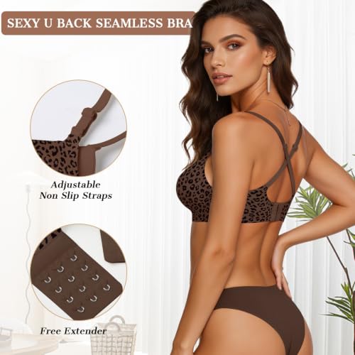 Image of OEAK Womens Wireless Jelly Bras Comfortable Gel Bra Everyday Tshirt Bras