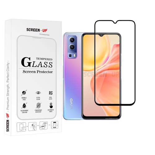 Image of ScreenUp Tempered Glass For Vivo Y75s - Ultra Clear, 9H Scratch Resistant, Full Coverage, Easy Install Screen Protector