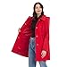 Michael Kors Women's Single Breasted Raincoat with Detachable Hood, Red, Small