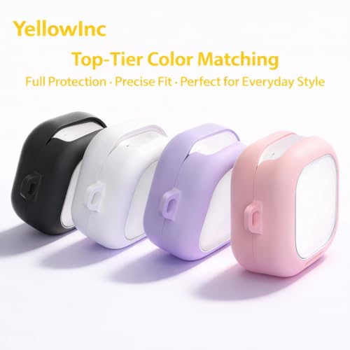 Image of Hybrid Lock Clear Case Cover for Samsung Galaxy Buds 4 and 4 Pro with Phone Stand & Carabiner (White, Transparent with Stand)