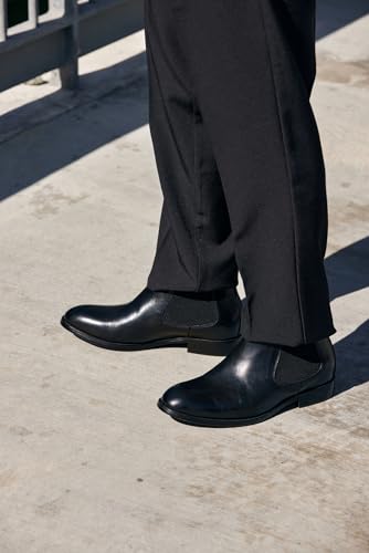 Image of CALTO Men's Invisible Height Increasing Elevator Shoes - Premium Leather Slip-on Chelsea Boots - 2.8 Inches Taller