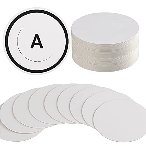 36 Pieces Round Blank Kraft Cards Cardstock Thick Kraft Cards Small Round Art Paint Board for Mandala Painting DIY Coasters Painting Writing and Decorations(White, Diameter-4 in)