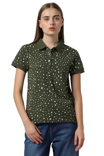 Image of Van Heusen Women's Cotton Regular Fit Polo T-Shirt