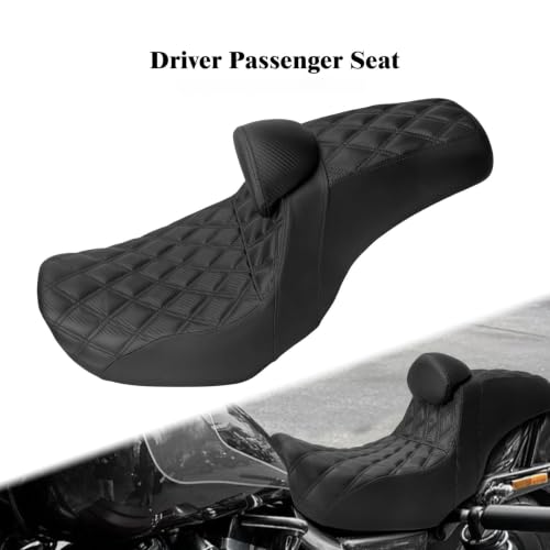 Sillín motocicleta asiento de dos plazas con respaldo Dyna 06-17 2