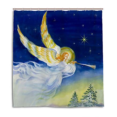 Rideau de douche ange en tissu imperméable 150x180 cm - 5