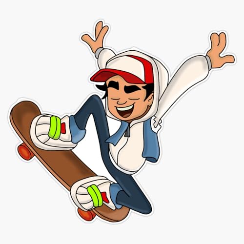 Magnet Subway Surfers - Jake On Skateboard Magnetic Vinyl Sticker Weatherproof 5