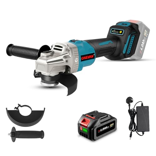 Cordless Angle Grinder, 125mm, 6-Speed Adjustable