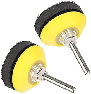 Yakamoz 2 Pcs 2-Inch Hook and Loop Sanding Backing Pad with Soft Foam Layer Buffering Pad for Drill Air Die Grinder Sander Rotary Tool, Comes with1/4" Shank Adapter