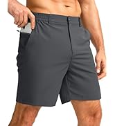 Men's Casual Shorts 7" Lightweight Golf Shorts for Men Stretch with 3 Pockets Quick Dry Breathabl...