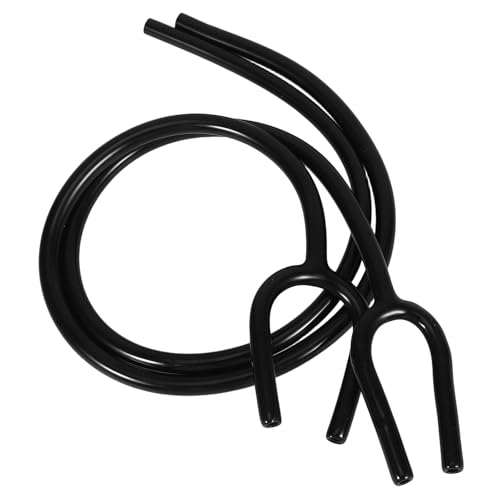 AMUSLESUR 2pcs Black Pvc Doctor Stethoscope Tubing Replacement Y-shaped Flexible Medical Accessory for Accurate Sound Transmission in Hospital and Nursing Use
