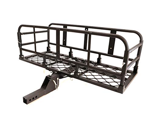 ヒッチキャリアカーゴ アルミ製 ブラック 折りたたみ 軽量 C05 1200x500