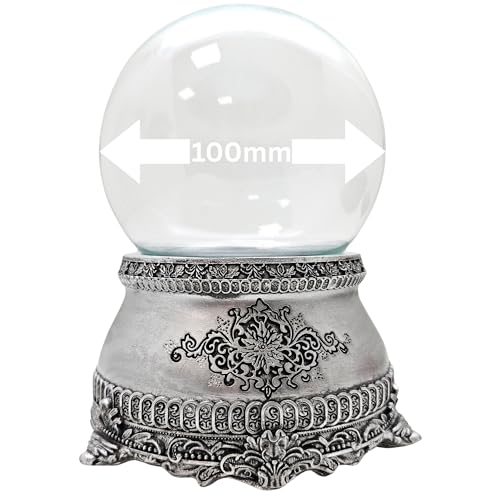 Set fai da te fai da te con sfera di vetro e base effetto peltro, carillon possibile, altezza: 140 mm, larghezza: 100 mm, 40127