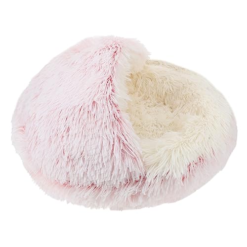 BESPORTBLE Cozy Cat House Winter Warm Nest Semi Enclosed Sleeping Bed for Indoor Cats Pink Comfortable Windproof Lightweight for Relaxation and Private Sleeping