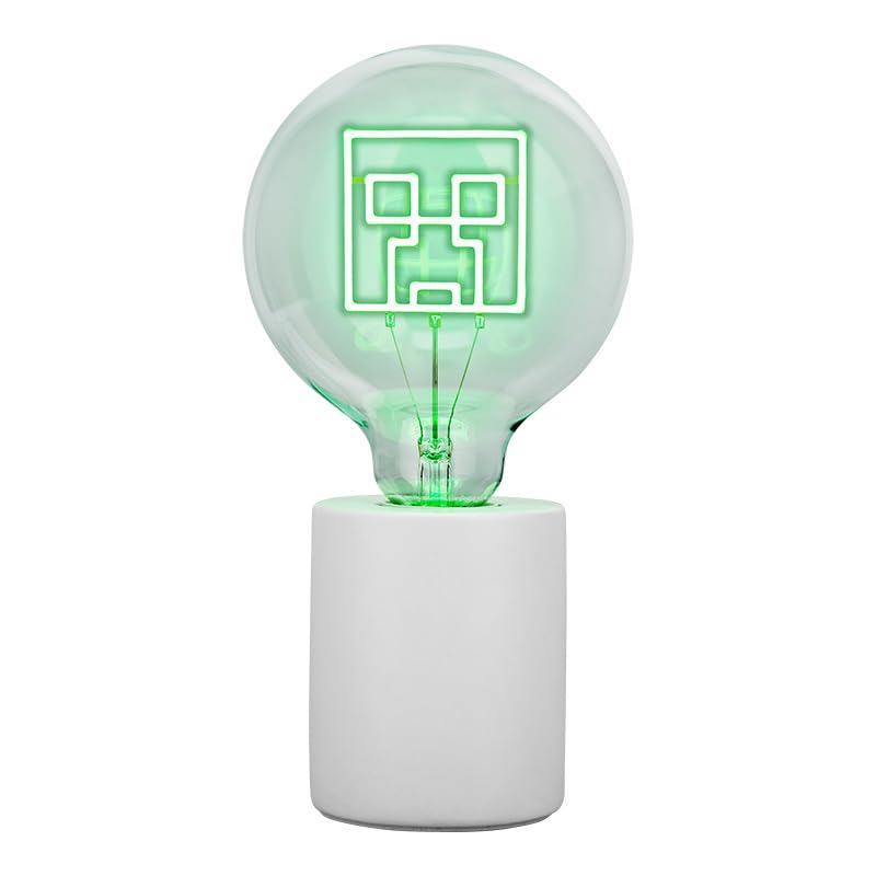 Lampe LED Minecraft Creeper anti-fatigue visuelle veilleuse E27 en verre