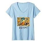 Photo Gallery donna real ancient egypt pharaohs papyrus, egyptian hieroglyphs maglietta con collo a v Photo Gallery donna real ancient egypt pharaohs papyrus, egyptian hieroglyphs maglietta con collo a v