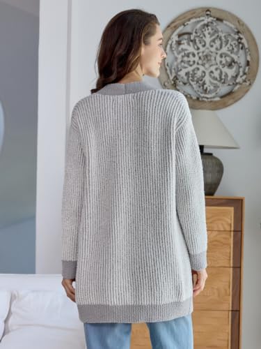 Image of Snuggle Sac Cardigan Sweaters for Women with Pocket Trendy Casual Long Sleeve Tops Open Front Fall Winter Coats