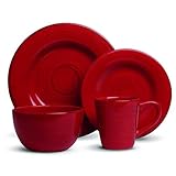 tag - Sonoma 16-Piece Ironstone Ceramic Dinner Set, A Stylish Way to Bring Bold Color to Your Table, Red