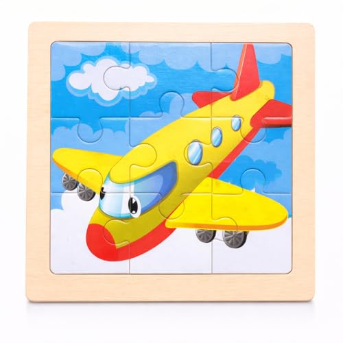 Image of Fun4You-Wooden Vehicle Puzzle for Kids | Car, Bus, Fire Truck & Aeroplane Jigsaw Board | Educational Wooden Learning Toy for Toddlers & Preschool Kids (25 Years)