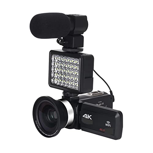 Caméra vidéo Vlog 4K et caméscope numérique extérieur argent avec zoom 16X