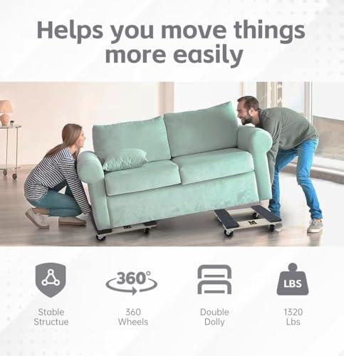 Maxworks 50856 1320 Lbs. Capacity 18 Inch X 12 Inch Hardwood Furniture Moving Dolly thumb #7