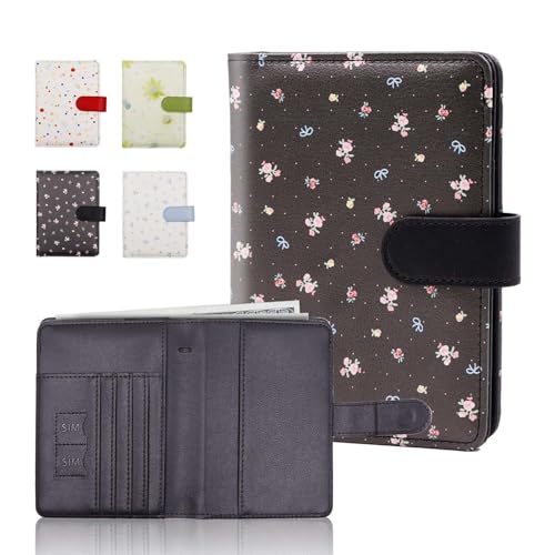 Image of Melsbrinna Rfid Passport Holder for Travel women /Men, Cute Passport Wallet Rfid Blocking Card Slots, Rfid Passport Cover /CaseTravel Wallet, Passport Book Holder (1, floral black)