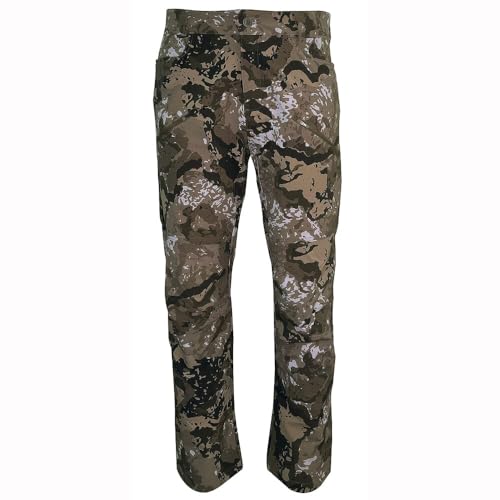 Pnuma Outdoors Prevail Pant, Caza Camo, 4-Way Stretch, Abrasion-Resistant, Articulated Knees, Side Zips (PR-PT-OV)