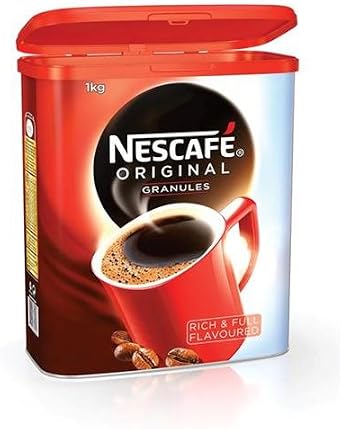 Nescafe Original Instant Coffee Granules Tin 1kg Ref 12079950 123315 Instant Robusta Beans Premium Coffee for Home and Office   Perfect for Coffee Lovers - Rich Aroma and Smooth Taste