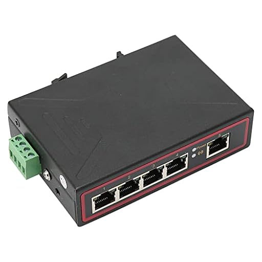Jectse Conmutador de Carril DIN Ethernet de 5 Puertos, Conmutador Fast Ethernet de Grado Industrial con Fuente de Alimentación Redundante y Montaje en Carril DIN, para Entornos | Ya disponible en tu tienda friki favorita! En mundofriki.es!