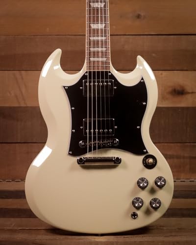 Gibson SG Standard Classic White – Guitare Électrique Double Coupe - Les Beatles, Paul McCartney, John Lennon, RIngo Starr, George Harrison Gibson SG Standard Classic White - Guitare Électrique Double Coupe