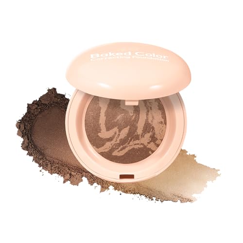 Cipria Trasparente Fissante - Fondotinta Compatto Cipria in Polvere，Polvere Pressata Finitura Opaca Controlli Olio per Trucco Naturale Liscio di Lunga Durata (#2, 10g)