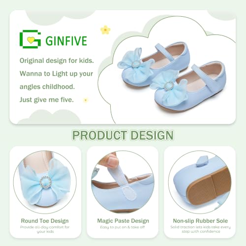 Image of GINFIVE Toddler Girls Dress Shoes Little Girls Mary Janes Ballerina Flats Shoes Toddler
