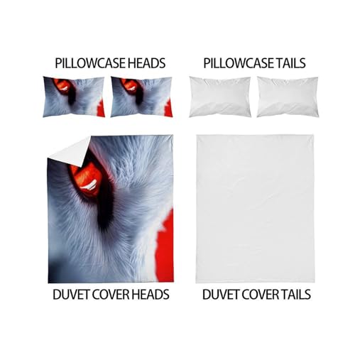 Housse de couette microfibre Fox's Eye Bedding grand lit 3D