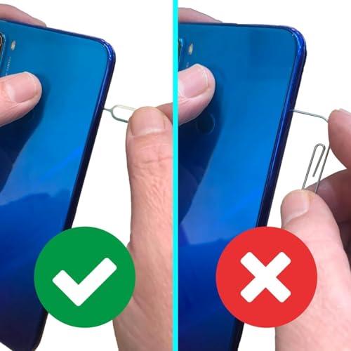 Image of SIM Card Ejector Pin Tool, Universal Metal SIM Tray Removal Needle Opener Compatible with All Smartphones, Lightweight, Portable, Durable (Unit 1)