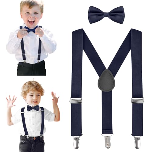 Opiniones y reviews de Corbatas y pajaritas para Niño , listamos los 10 mejores. 48 MEFENY Tirantes de los Niños, Tirantes con Moño Infantiles para 2-13 Años, Set de Tirante Sujetadores y Moño Unisex, Clip Resistentes en y Ajustables para Fiestas, Informal y...