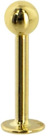 Body Candy Solid 14k Yellow Gold Labret Monroe 16 Gauge 5/16”