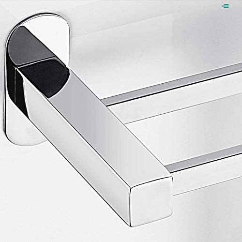 Grand porte-serviettes mural en acier inoxydable 50cm longue durée