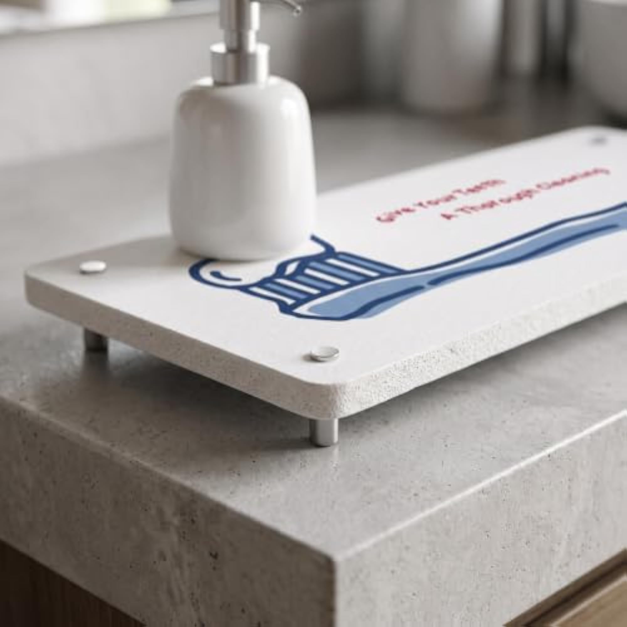 Diatomaceous Earth Bathroom Countertop Absorbent Mat for Sink