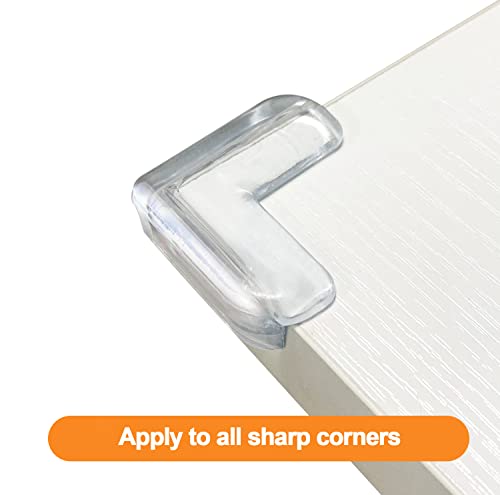 Image of HOMREALM Baby Proofing 16 Pack Corner Protector Baby Corner Guards Furniture Corner & Edge Safety Bumpers Clear Baby Proofing Bumper Cushion for Table Furniture Sharp Corners