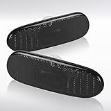 Autozensation Compatible with Toyota Celica MR2 Spyder 2000-2005, Smoke Lens Front Side Marker Lights, L+R Pair Assembly